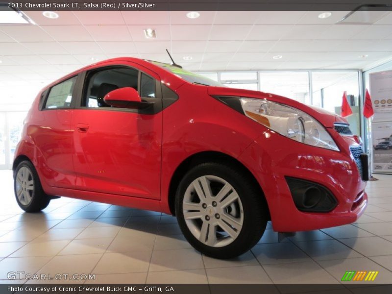 Salsa (Red) / Silver/Silver 2013 Chevrolet Spark LT