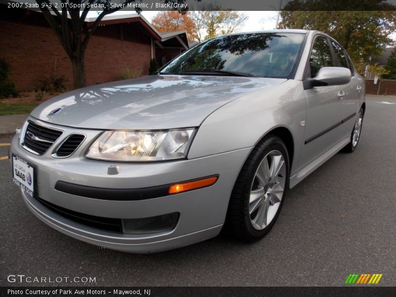 Silver Metallic / Black/Gray 2007 Saab 9-3 2.0T Sport Sedan