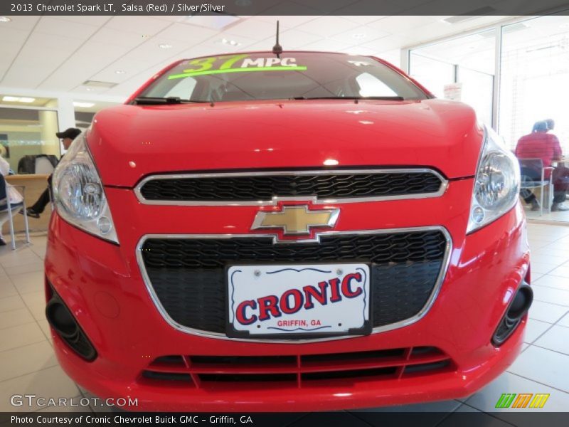 Salsa (Red) / Silver/Silver 2013 Chevrolet Spark LT
