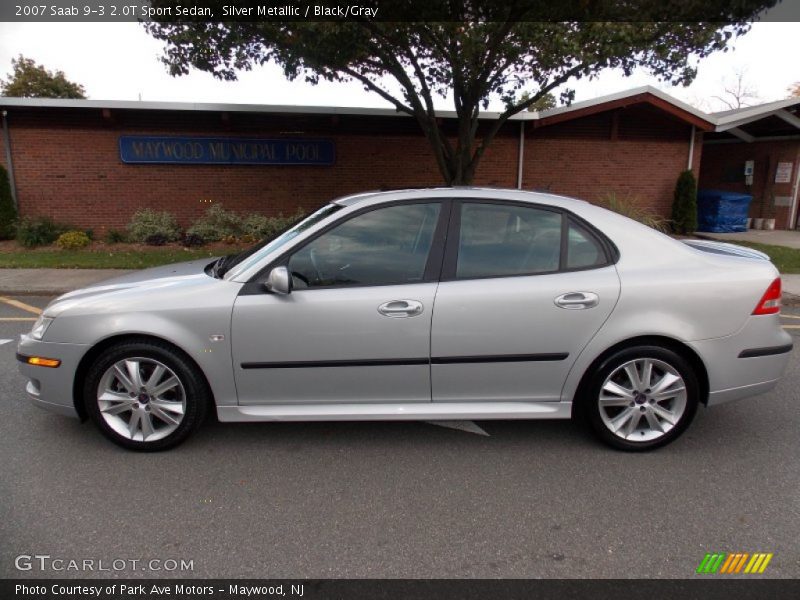 Silver Metallic / Black/Gray 2007 Saab 9-3 2.0T Sport Sedan