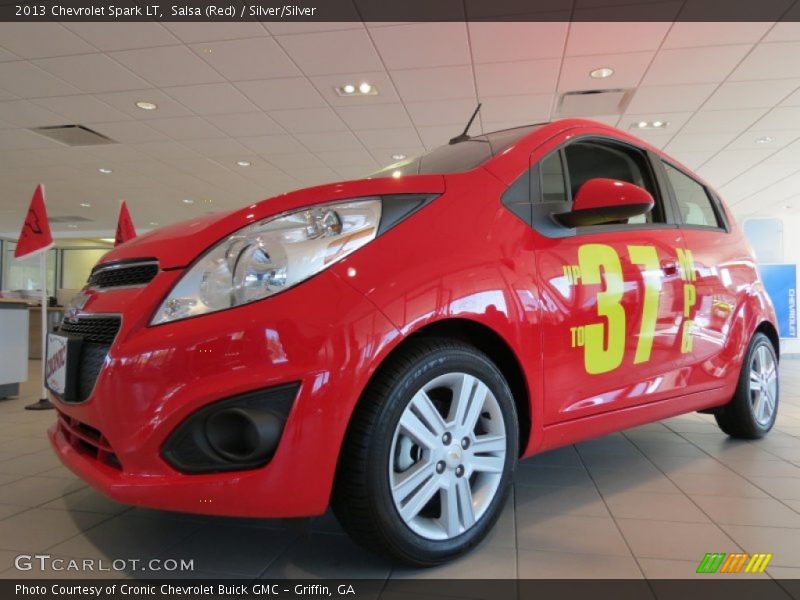 Salsa (Red) / Silver/Silver 2013 Chevrolet Spark LT