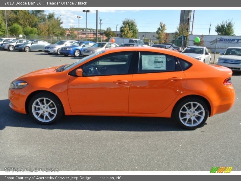 Header Orange / Black 2013 Dodge Dart SXT