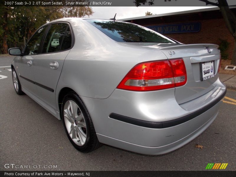 Silver Metallic / Black/Gray 2007 Saab 9-3 2.0T Sport Sedan