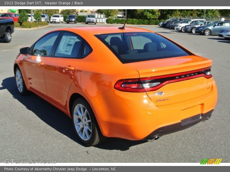 Header Orange / Black 2013 Dodge Dart SXT