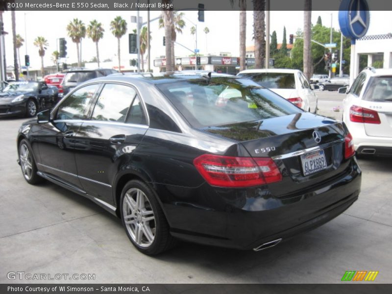 Black / Natural Beige 2010 Mercedes-Benz E 550 Sedan
