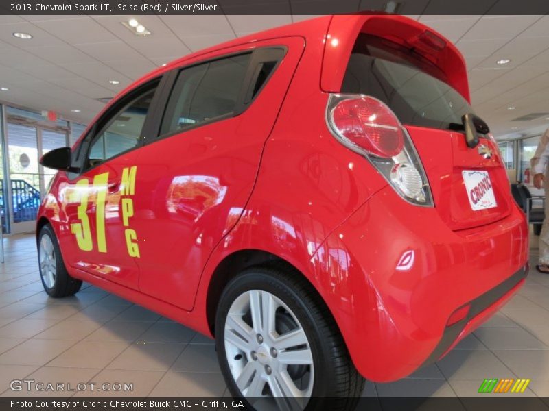 Salsa (Red) / Silver/Silver 2013 Chevrolet Spark LT