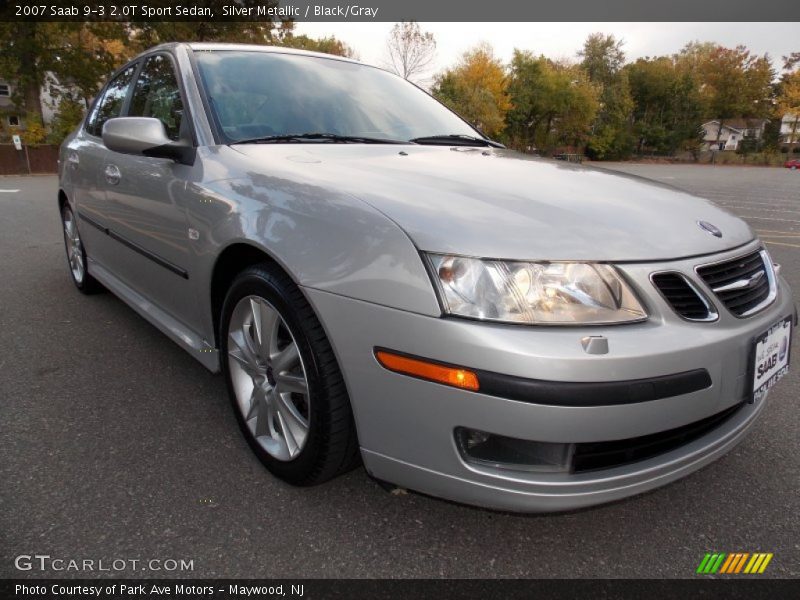 Silver Metallic / Black/Gray 2007 Saab 9-3 2.0T Sport Sedan