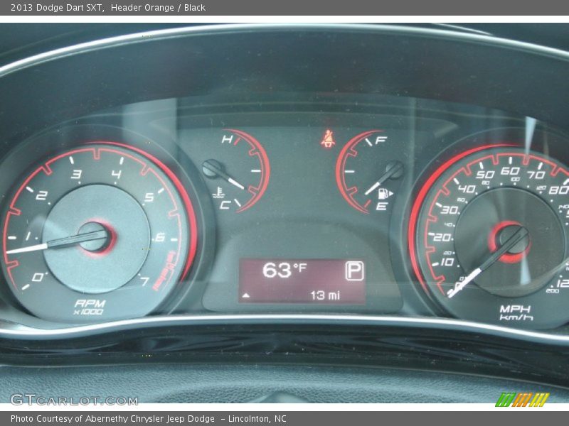 Header Orange / Black 2013 Dodge Dart SXT