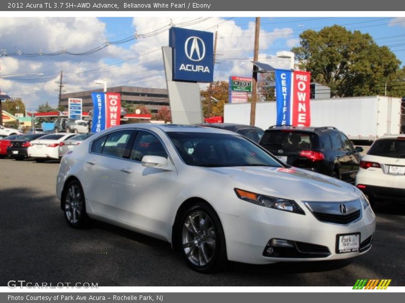 Bellanova White Pearl / Ebony 2012 Acura TL 3.7 SH-AWD Advance