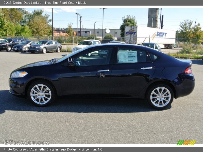 True Blue Pearl Coat / Black 2013 Dodge Dart Limited