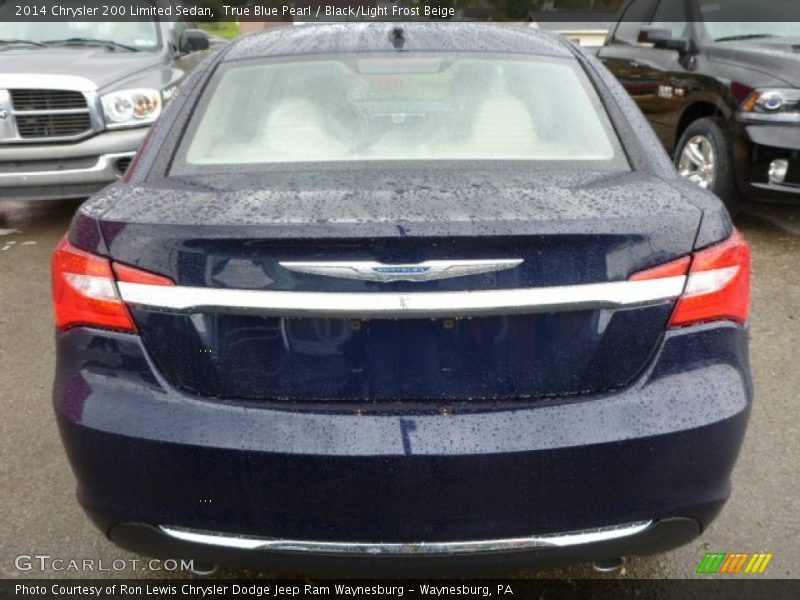 True Blue Pearl / Black/Light Frost Beige 2014 Chrysler 200 Limited Sedan