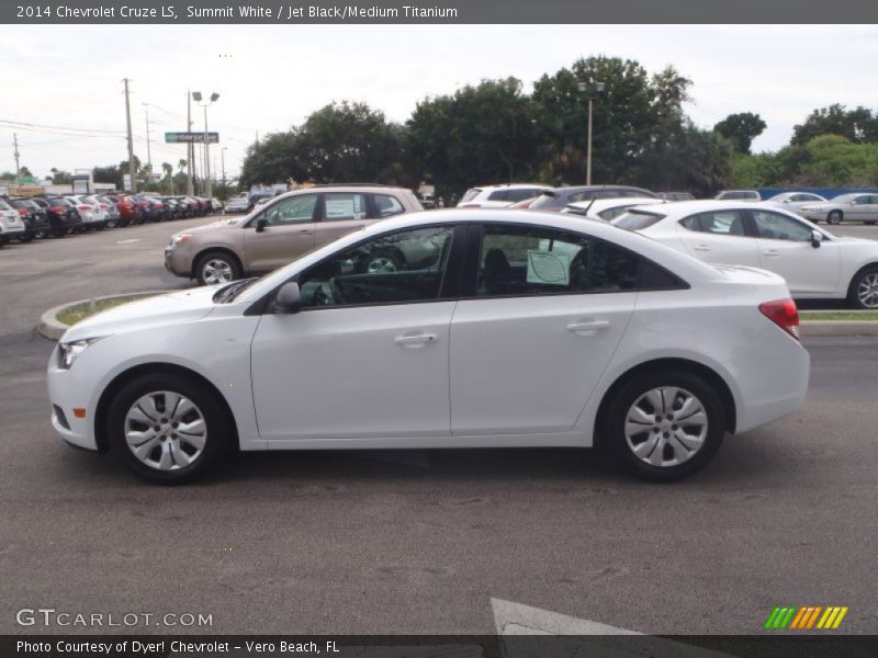Summit White / Jet Black/Medium Titanium 2014 Chevrolet Cruze LS