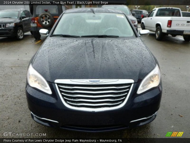 True Blue Pearl / Black/Light Frost Beige 2014 Chrysler 200 Limited Sedan