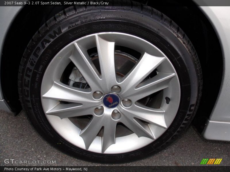Silver Metallic / Black/Gray 2007 Saab 9-3 2.0T Sport Sedan