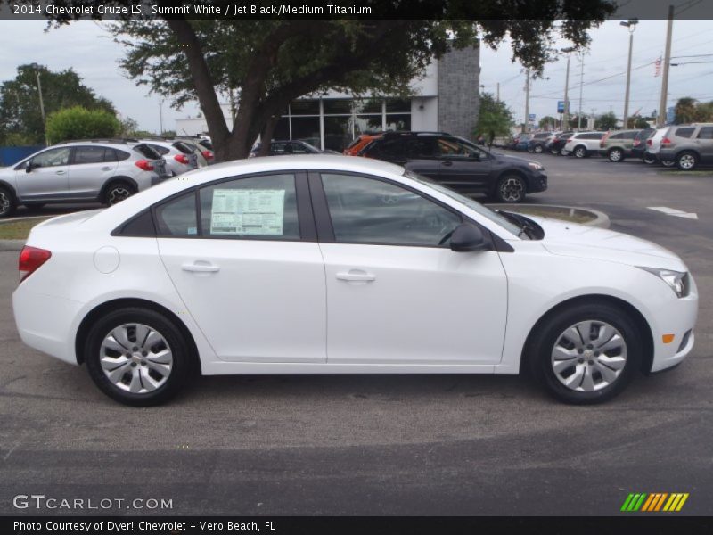 Summit White / Jet Black/Medium Titanium 2014 Chevrolet Cruze LS