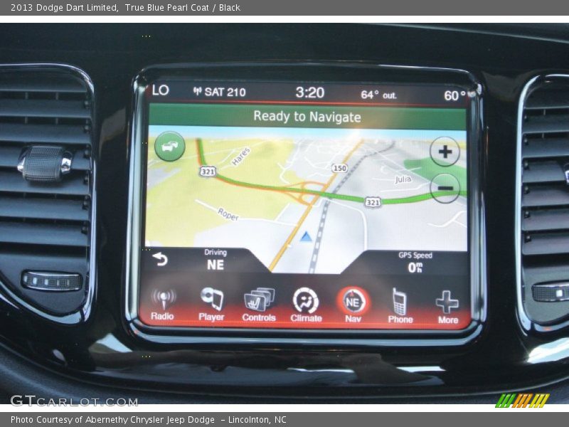 True Blue Pearl Coat / Black 2013 Dodge Dart Limited