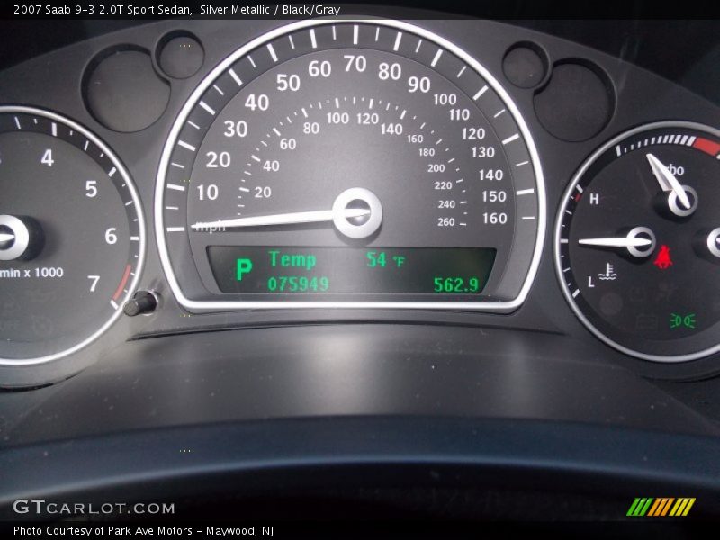 Silver Metallic / Black/Gray 2007 Saab 9-3 2.0T Sport Sedan