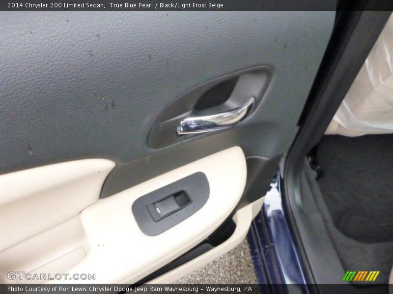 True Blue Pearl / Black/Light Frost Beige 2014 Chrysler 200 Limited Sedan