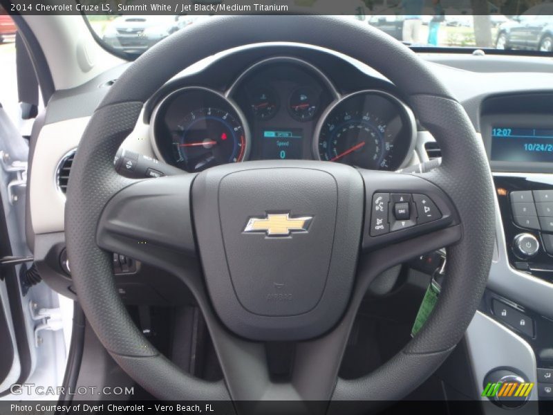 Summit White / Jet Black/Medium Titanium 2014 Chevrolet Cruze LS