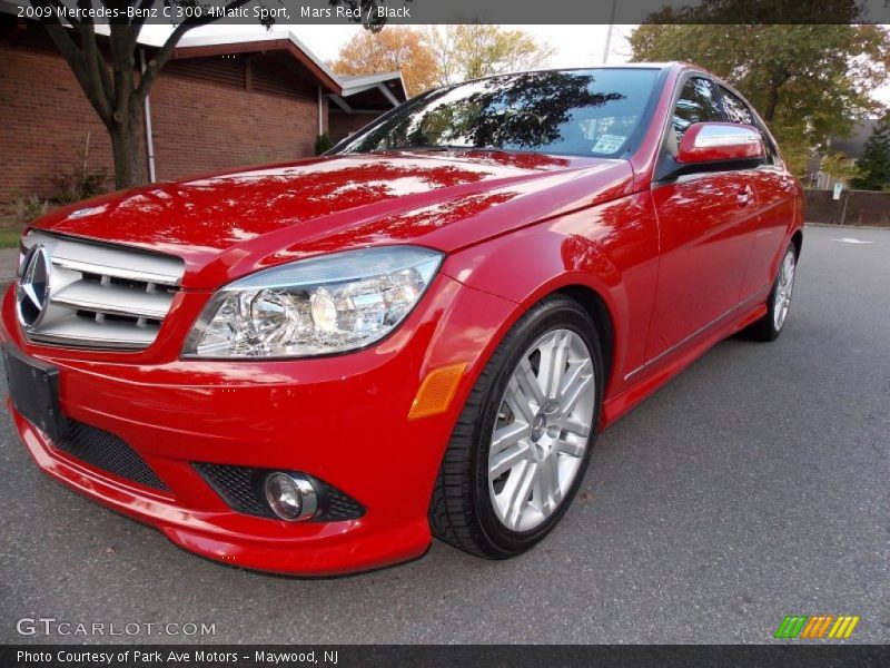 Mars Red / Black 2009 Mercedes-Benz C 300 4Matic Sport