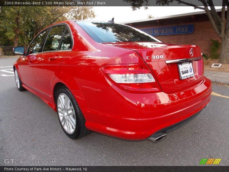 Mars Red / Black 2009 Mercedes-Benz C 300 4Matic Sport