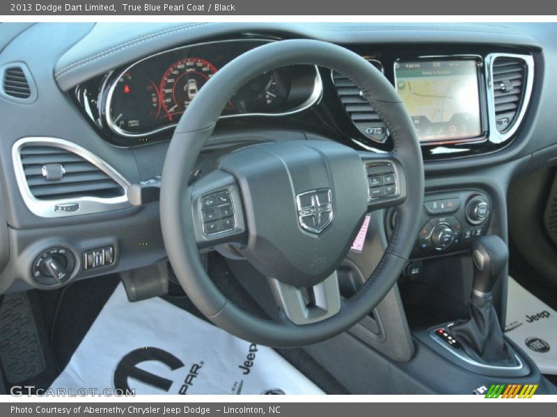 True Blue Pearl Coat / Black 2013 Dodge Dart Limited