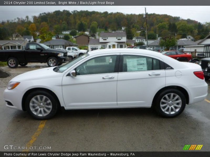 Bright White / Black/Light Frost Beige 2014 Chrysler 200 Limited Sedan