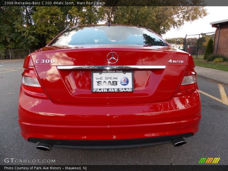 Mars Red / Black 2009 Mercedes-Benz C 300 4Matic Sport