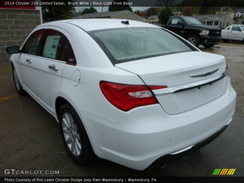Bright White / Black/Light Frost Beige 2014 Chrysler 200 Limited Sedan
