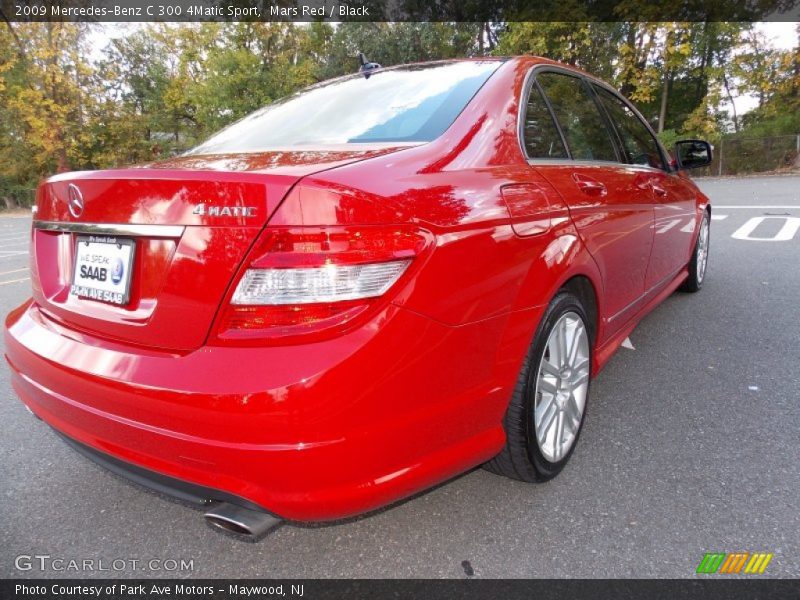 Mars Red / Black 2009 Mercedes-Benz C 300 4Matic Sport