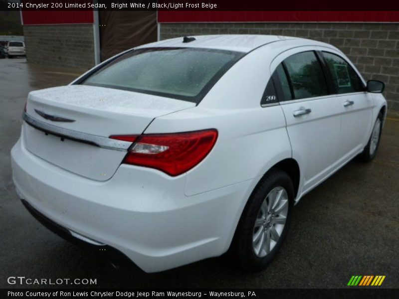 Bright White / Black/Light Frost Beige 2014 Chrysler 200 Limited Sedan