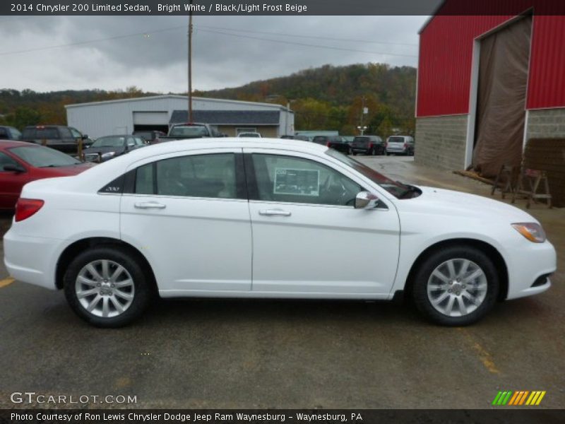 Bright White / Black/Light Frost Beige 2014 Chrysler 200 Limited Sedan