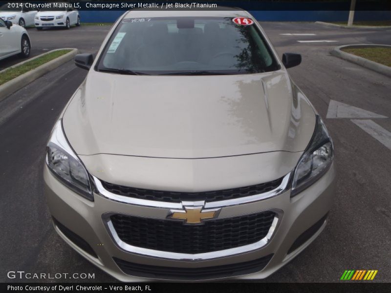 Champagne Silver Metallic / Jet Black/Titanium 2014 Chevrolet Malibu LS