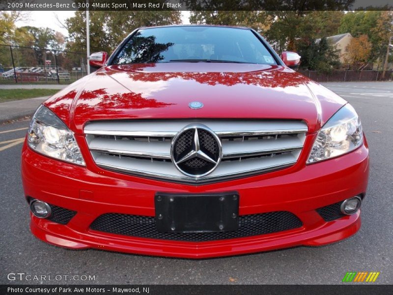 Mars Red / Black 2009 Mercedes-Benz C 300 4Matic Sport