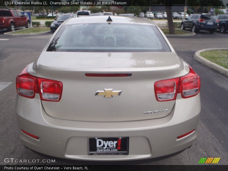Champagne Silver Metallic / Jet Black/Titanium 2014 Chevrolet Malibu LS