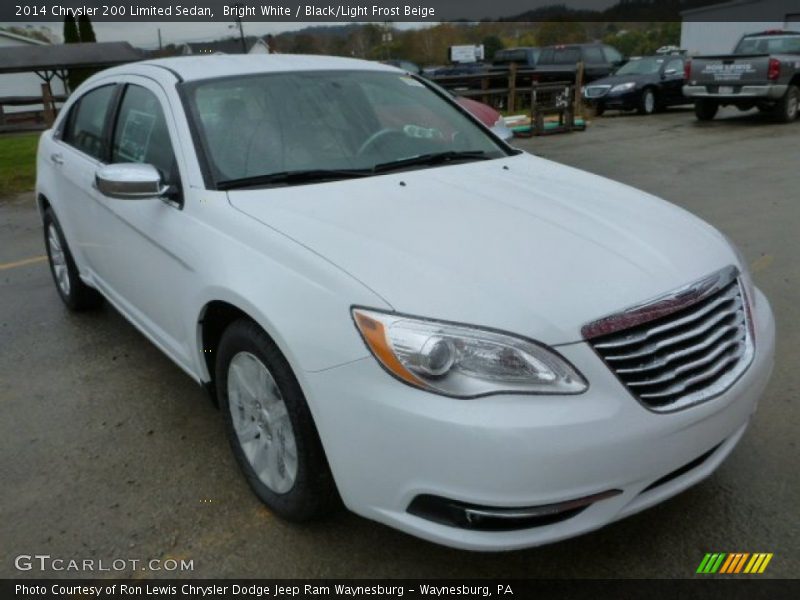 Bright White / Black/Light Frost Beige 2014 Chrysler 200 Limited Sedan
