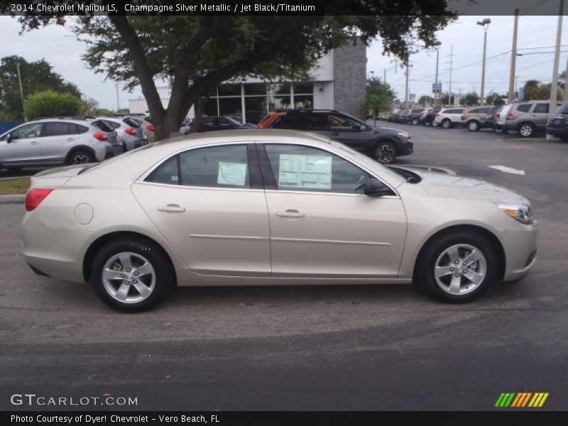 Champagne Silver Metallic / Jet Black/Titanium 2014 Chevrolet Malibu LS