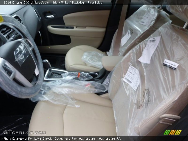 Bright White / Black/Light Frost Beige 2014 Chrysler 200 Limited Sedan