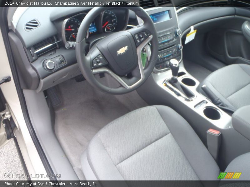Champagne Silver Metallic / Jet Black/Titanium 2014 Chevrolet Malibu LS