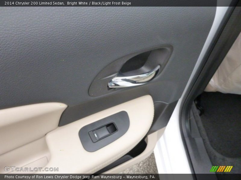 Bright White / Black/Light Frost Beige 2014 Chrysler 200 Limited Sedan