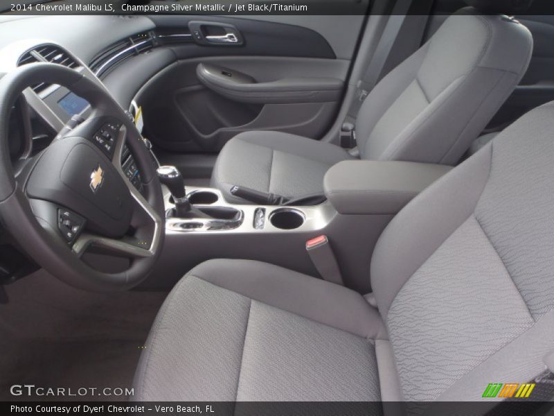 Champagne Silver Metallic / Jet Black/Titanium 2014 Chevrolet Malibu LS