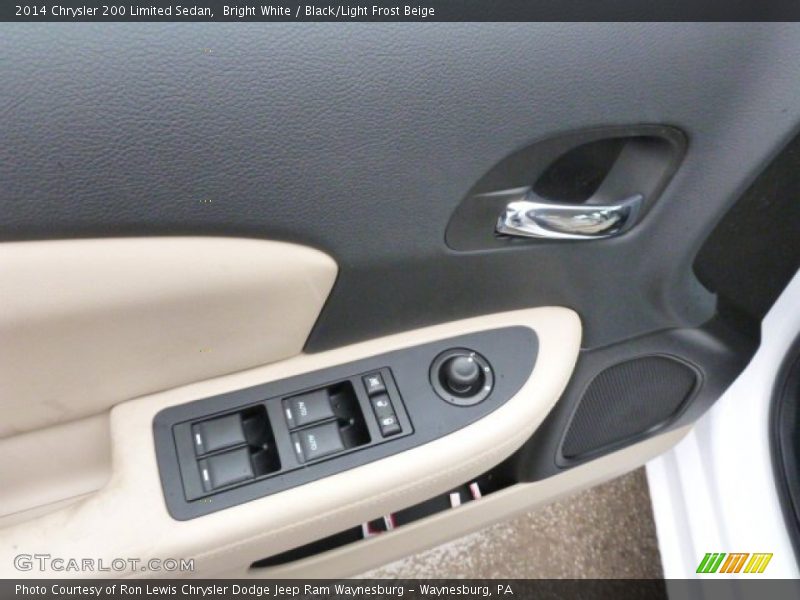 Bright White / Black/Light Frost Beige 2014 Chrysler 200 Limited Sedan