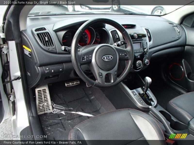 Bright Silver / Black Sport 2010 Kia Forte Koup SX