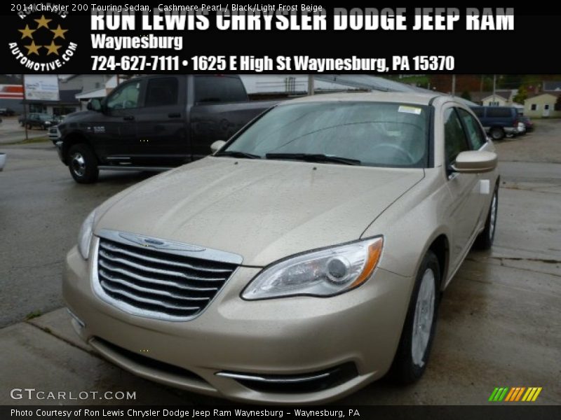 Cashmere Pearl / Black/Light Frost Beige 2014 Chrysler 200 Touring Sedan