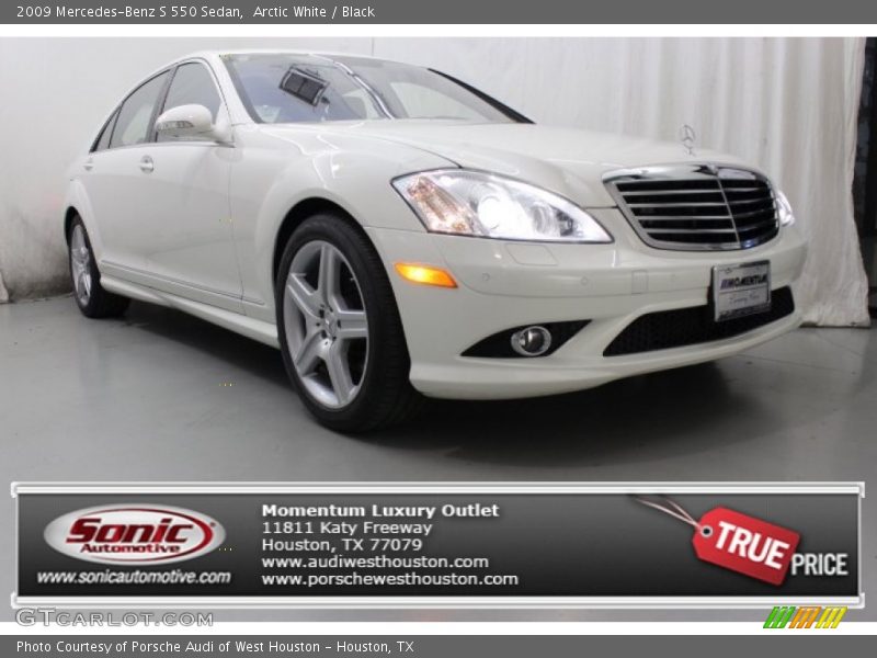 Arctic White / Black 2009 Mercedes-Benz S 550 Sedan