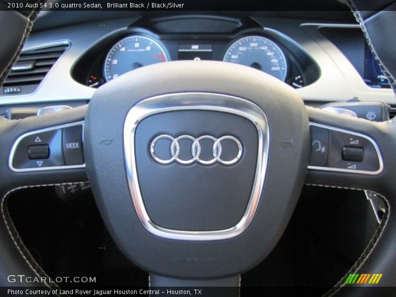 Brilliant Black / Black/Silver 2010 Audi S4 3.0 quattro Sedan