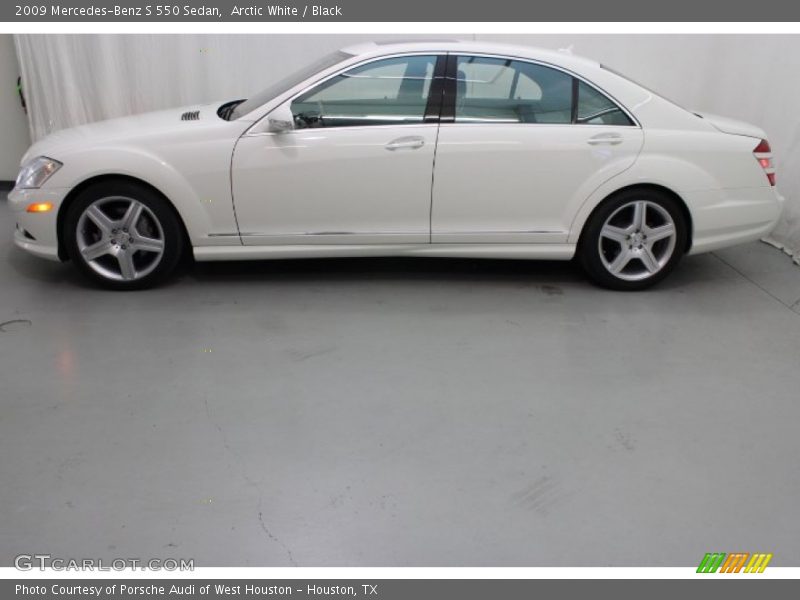 Arctic White / Black 2009 Mercedes-Benz S 550 Sedan