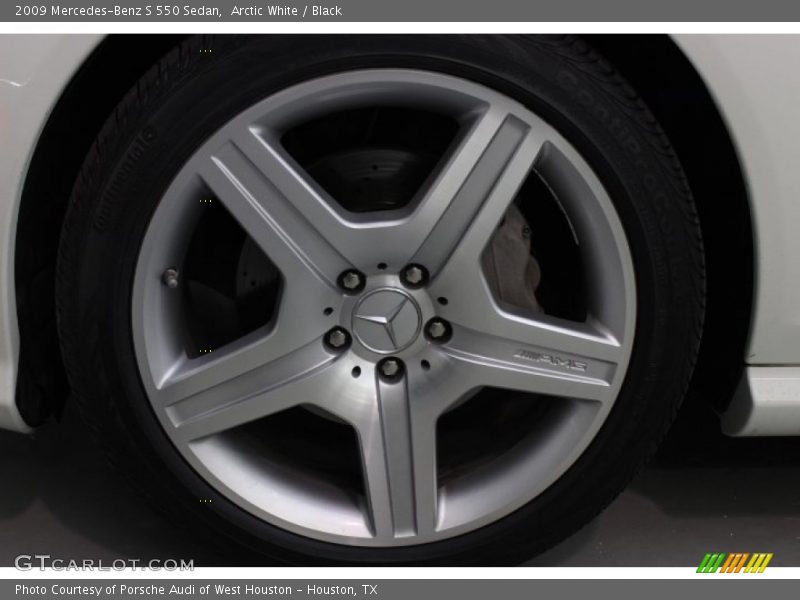 Arctic White / Black 2009 Mercedes-Benz S 550 Sedan