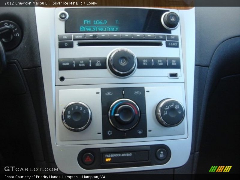 Silver Ice Metallic / Ebony 2012 Chevrolet Malibu LT