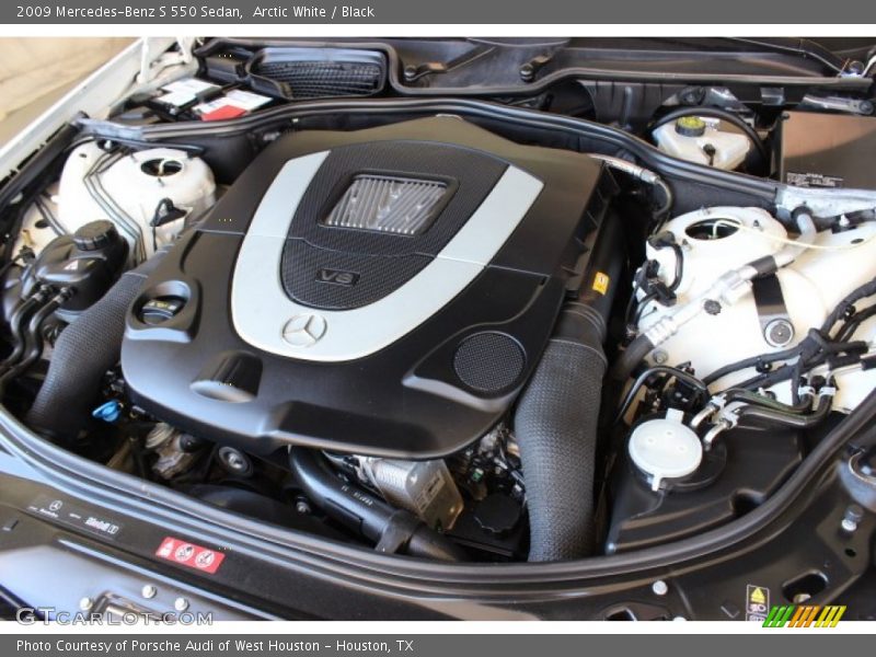Arctic White / Black 2009 Mercedes-Benz S 550 Sedan
